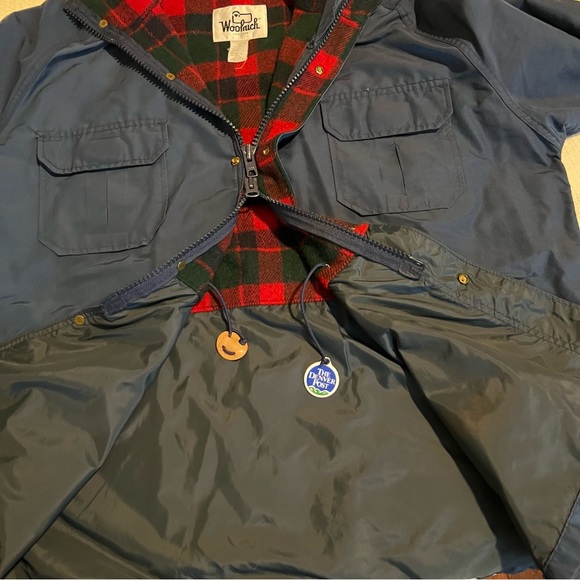 Vtg Blue Woolrich Parka, Size XXL Wool Blanket Lined Field Jacket, Outdoors - Picture 7 of 11